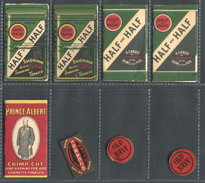 Mixed Lot of (8) Pieces of Cigarette/Tobacco Ephemera