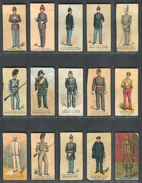 N224 Sweet Caporal Military Series Lot of (46) Cards