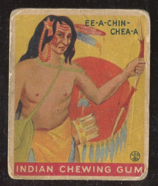 R73 Goudey Indians #185 EE-A-CHIN-CHEA-A  Series of 288 Card