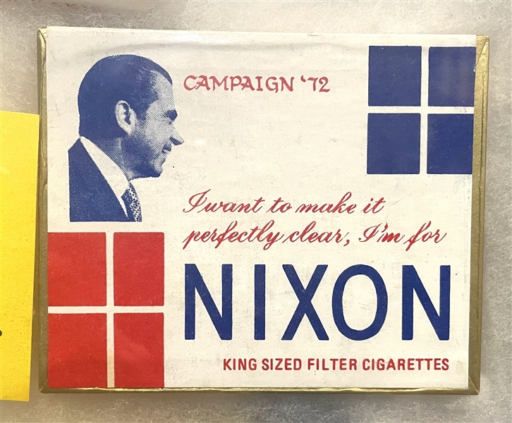 Fantastic Lot of (10) 1952-1985 Packs of Political-Themed Cigarettes and Matches 