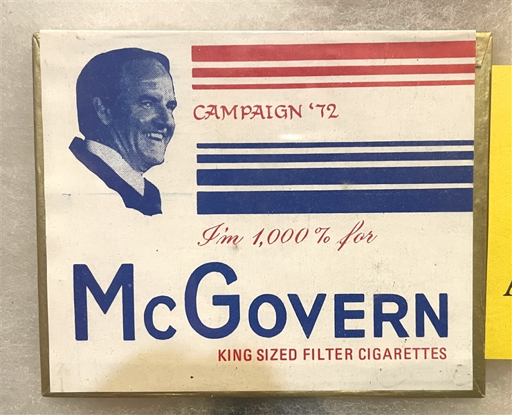 Fantastic Lot of (10) 1952-1985 Packs of Political-Themed Cigarettes and Matches 