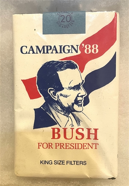 Fantastic Lot of (10) 1952-1985 Packs of Political-Themed Cigarettes and Matches 