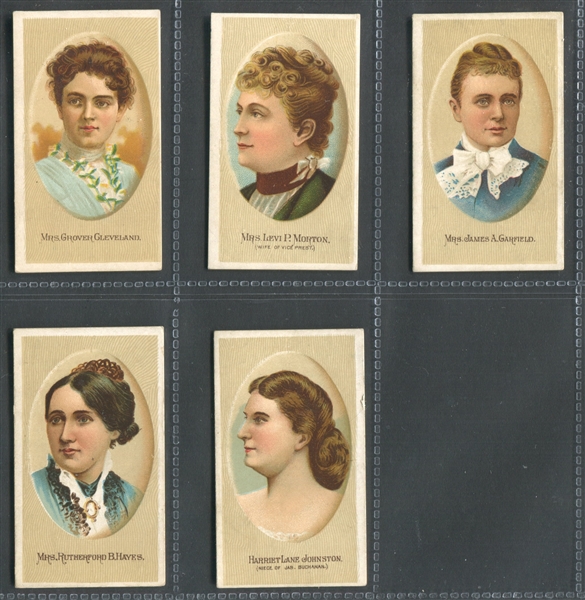 N353 Consol Cigarettes Ladies of the White House (Large Format) Lot of (5) Cards