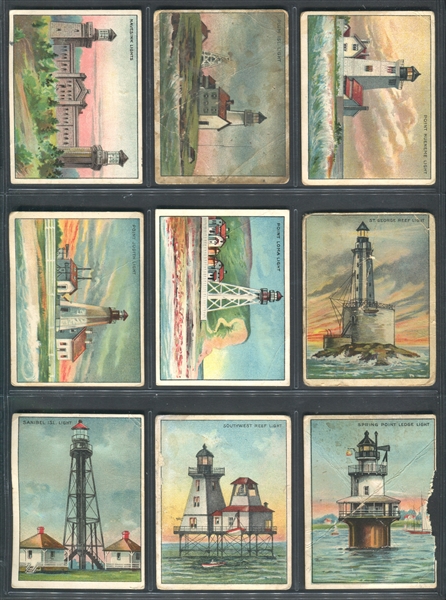 T77 Hassan Light House Series Lot of (37) Cards