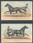 Great 1880s Trotter Trade Cards Lot of (2) Cards