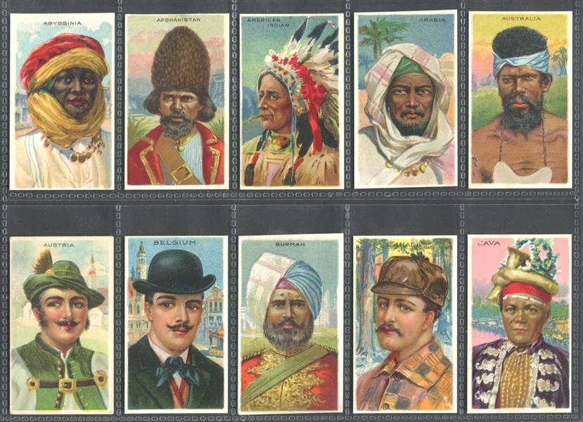 T113 Mixed Back High-Grade Types of Nations Set of (50) Cards