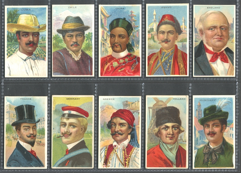 T113 Mixed Back High-Grade Types of Nations Set of (50) Cards