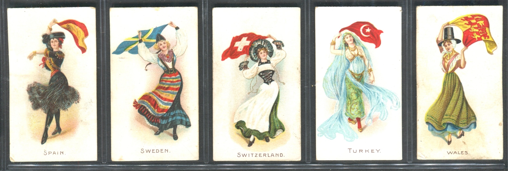 C91 Imperial Tobacco (Canada) Flag Girls of Nations Complete Set of (50) Cards