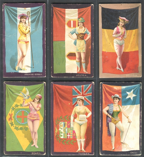 N109 Duke Honest Long Cut Flags and Costumes Complete Set of (25) Cards