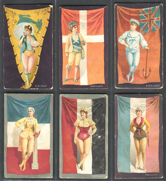 N109 Duke Honest Long Cut Flags and Costumes Complete Set of (25) Cards