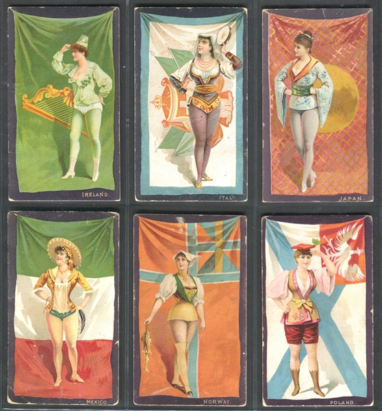 N109 Duke Honest Long Cut Flags and Costumes Complete Set of (25) Cards