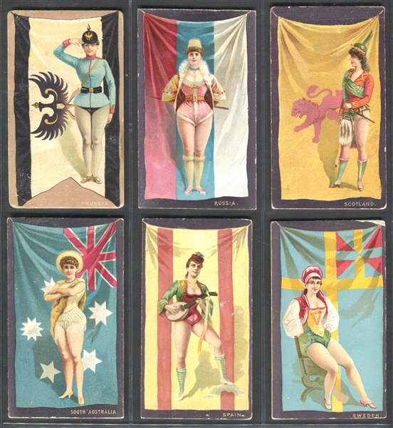 N109 Duke Honest Long Cut Flags and Costumes Complete Set of (25) Cards