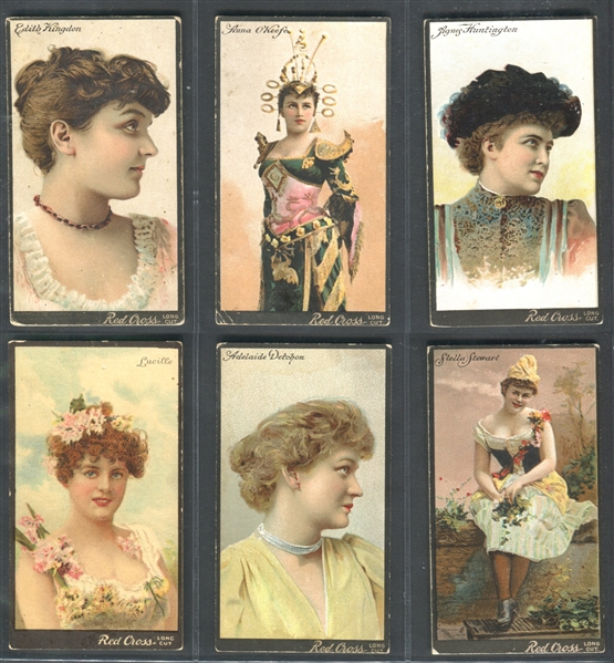 N264 Lorillard Red Cross Actresses Lot of (8) Cards