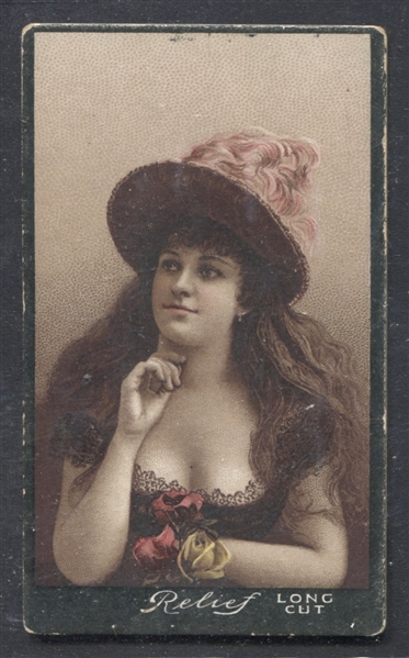 N544 Globe Tobacco Relief Long Cut Actresses Tough Type Card