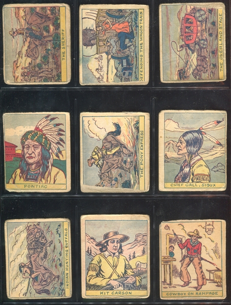 R130 Series of 48 Indans and Western Lot of (16) Cards