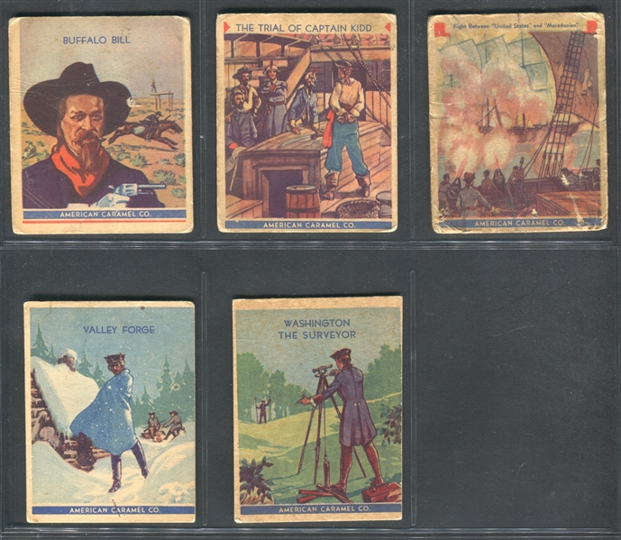 R14 American Caramel American Historical Characters Lot of (5) Cards