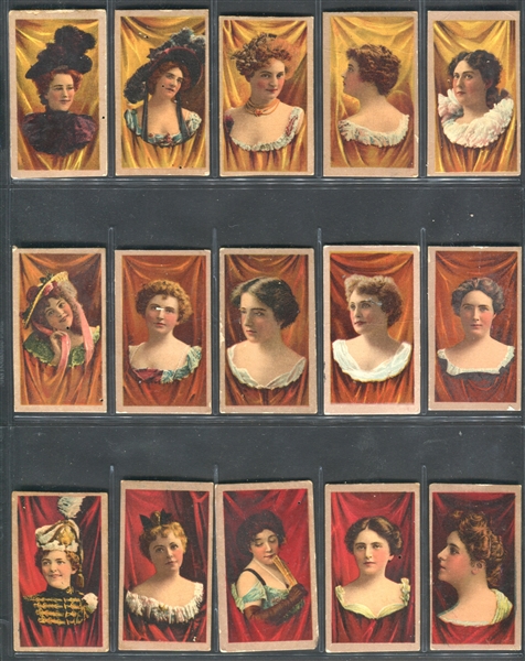 T400-5 American Tobacco Company Curtain Girls Complete Set of (25) Cards