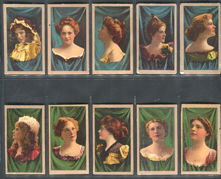 T400-5 American Tobacco Company Curtain Girls Complete Set of (25) Cards