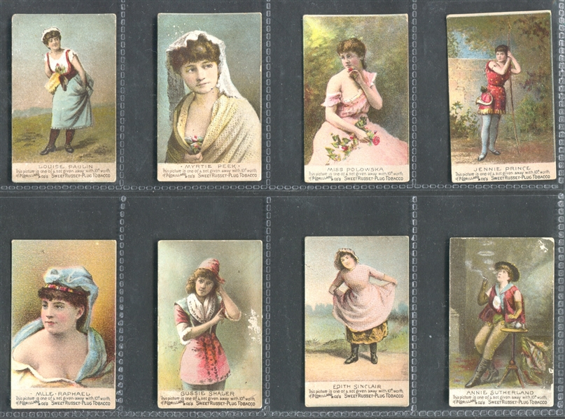 N250 Lorillard Tobacco Actresses Near Complete Set of (24/25) Cards