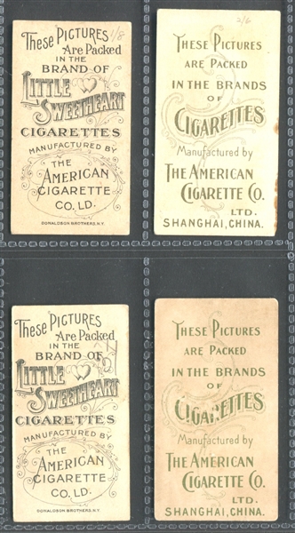 T470-T474 American Cigarette Mixed Lot of (4) Cards