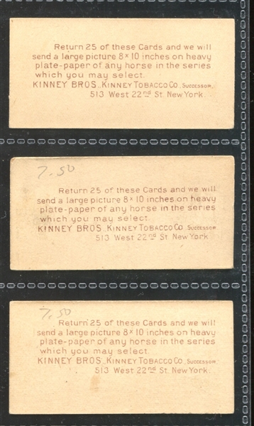 N230 Kinney Horses (English) Lot of (5) Cards