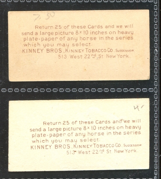 N230 Kinney Horses (English) Lot of (5) Cards