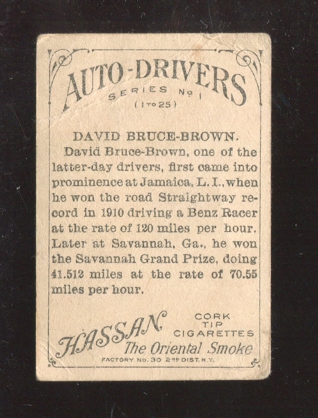 T36 Hassan Cigarettes Auto Drivers David Bruce-Brown