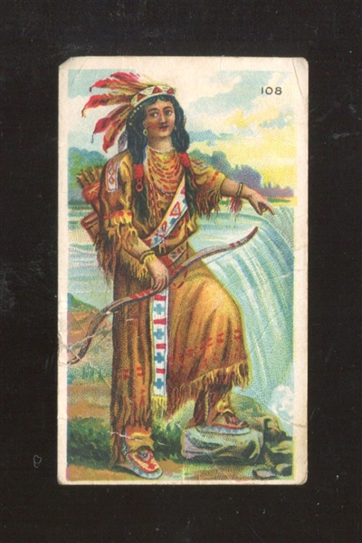 T128 Contentnea Cigarettes Indians #108 Type Card