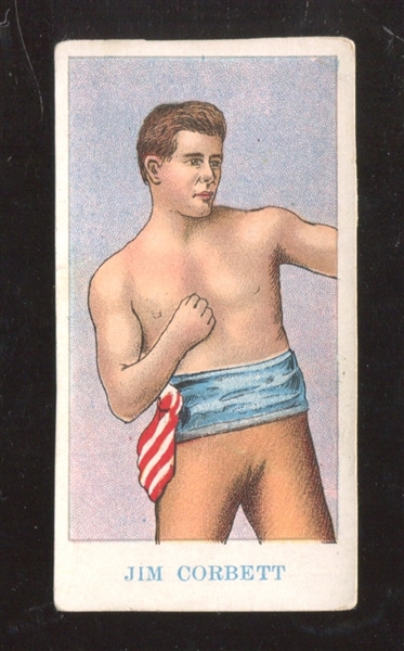 E75 American Caramel Boxing Jim Corbett Type Card