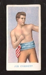 E75 American Caramel Boxing Jim Corbett Type Card