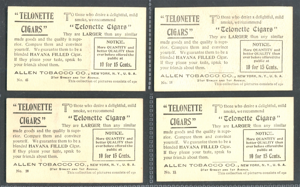 T116 Telonette Cigarettes Views and Studies Lot of (30) Cards