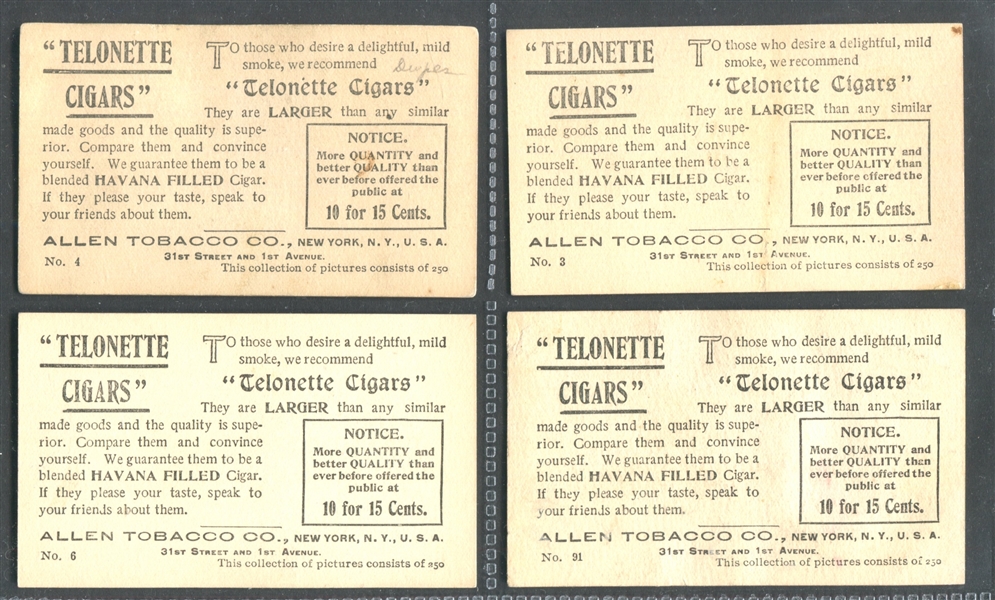 T116 Telonette Cigarettes Views and Studies Lot of (30) Cards