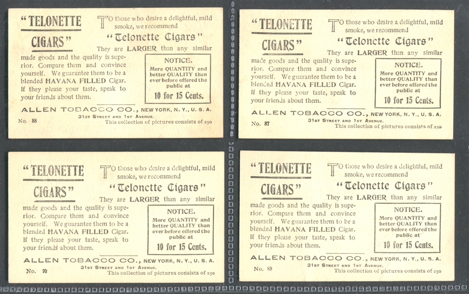 T116 Telonette Cigarettes Views and Studies Lot of (30) Cards