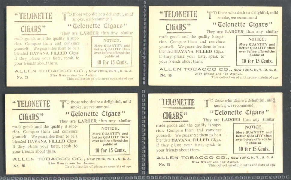 T116 Telonette Cigarettes Views and Studies Lot of (30) Cards