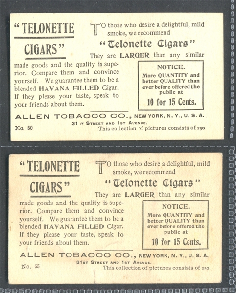 T116 Telonette Cigarettes Views and Studies Lot of (30) Cards