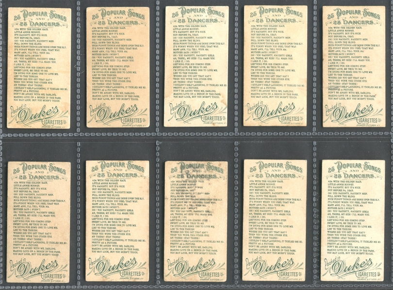 T457/N93 Duke's 25 Songs and 25 Dances Partial Set of (37) Cards