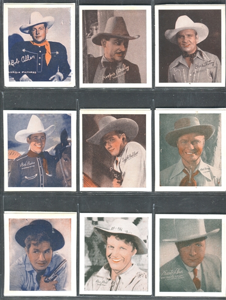 R96-3 Movie Stars Cut Squares Lot of (59) Cards