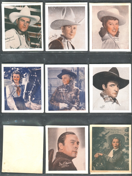 R96-3 Movie Stars Cut Squares Lot of (59) Cards