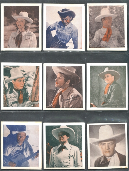 R96-3 Movie Stars Cut Squares Lot of (59) Cards