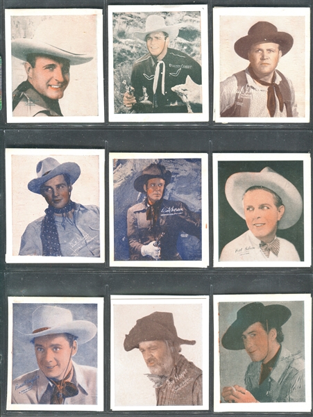 R96-3 Movie Stars Cut Squares Lot of (59) Cards