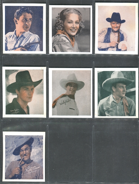 R96-3 Movie Stars Cut Squares Lot of (59) Cards