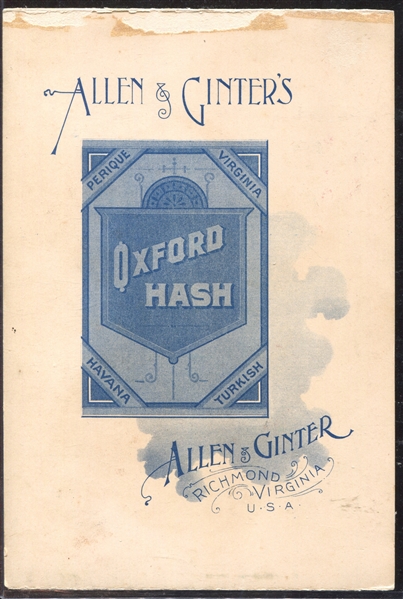 Fantastic Allen & Ginter Richmond Straight Cut Egg Oversized Trade Card