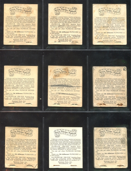 1949 Bowman Flipbooks: Series 1 Complete Set of (24) Books