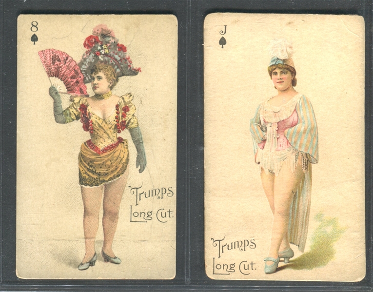 N457-1A Trumps Long Cut Playing Card Pair of Cards