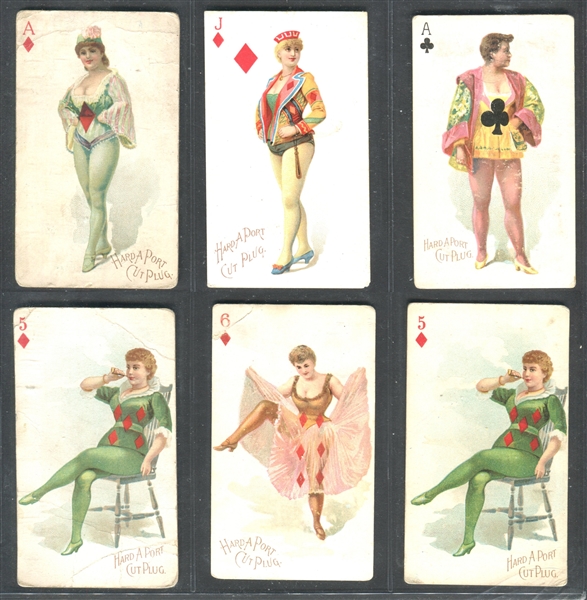 N458 Hard-A-Port Playing Cards Mixed Lot of (19) Cards