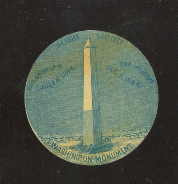 Fantastic Tin Richmond Straight Cut Washington Monument Token