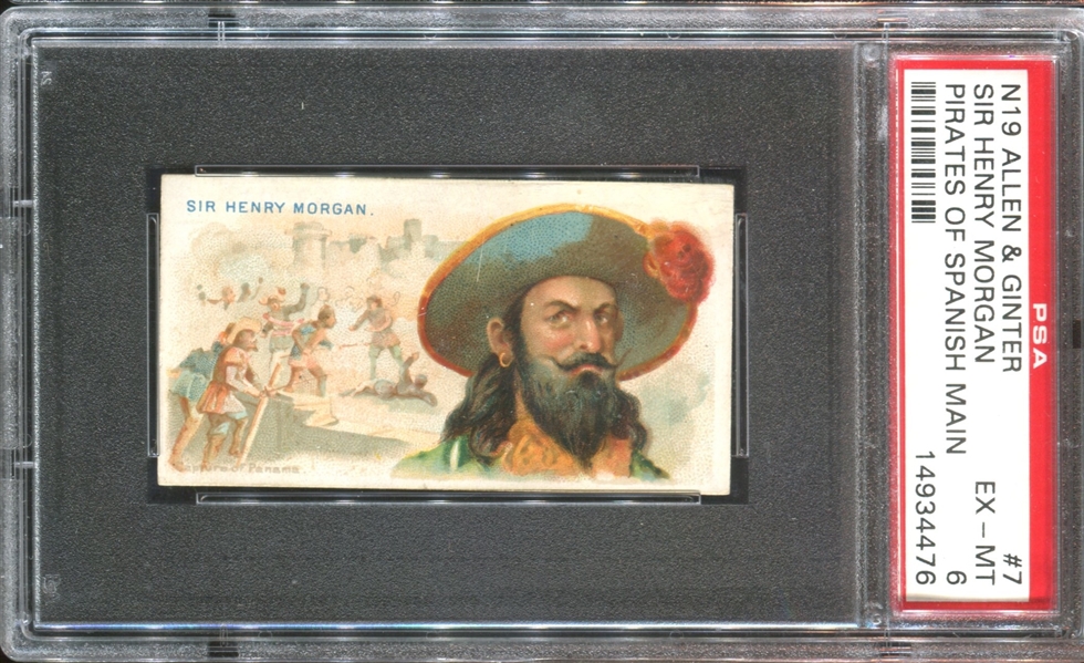 N19 Allen & Ginter Pirates of the Spanish Main #7 Sir Henry Morgan PSA6 EX-MT