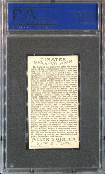 N19 Allen & Ginter Pirates of the Spanish Main #7 Sir Henry Morgan PSA6 EX-MT