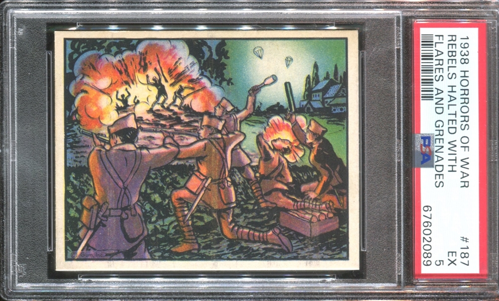 R69 Horrors of War #187 Rebels Halted with Flares and Grenades PSA5 EX