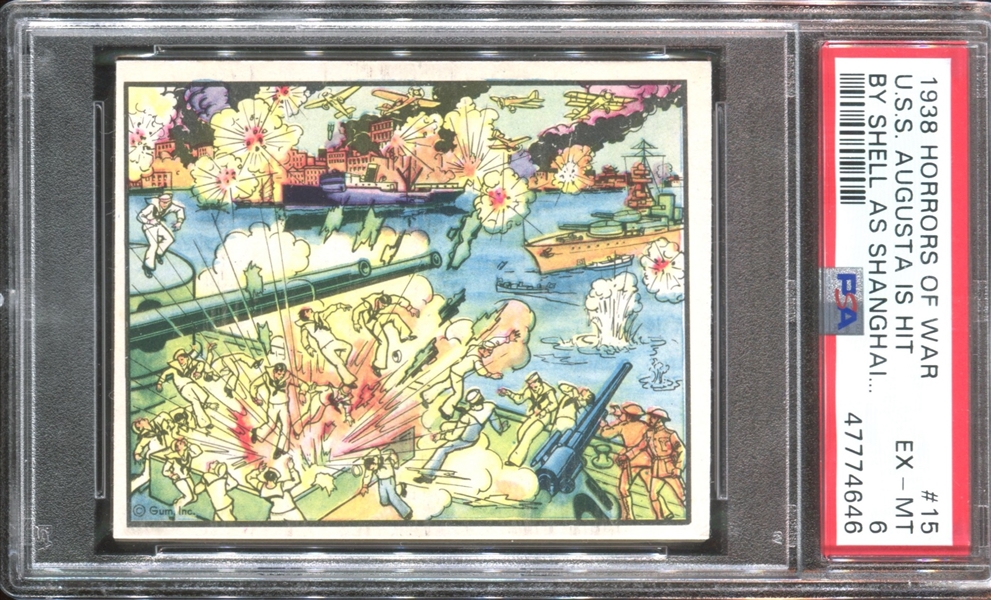 R69 Horrors of War #15 U.S.S. Augusta is Hit PSA6 EX-MT